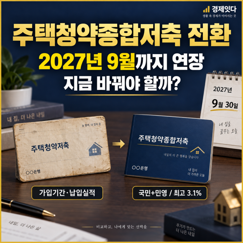 주택청약종합저축 전환, 3.1%보다 오래된 통장부터 확인해야 하는 이유