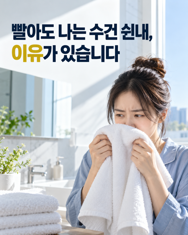 빨아도 수건에서 냄새가 난다면? 쉰내 없애는 제대로 된 세탁법
