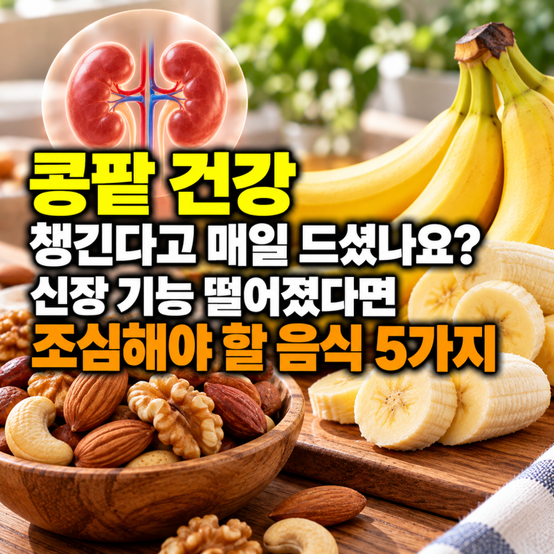 “콩팥 건강 챙긴다고 매일 드셨나요?” 신장 기능 떨어졌다면 조심해야 할 음식 5가지