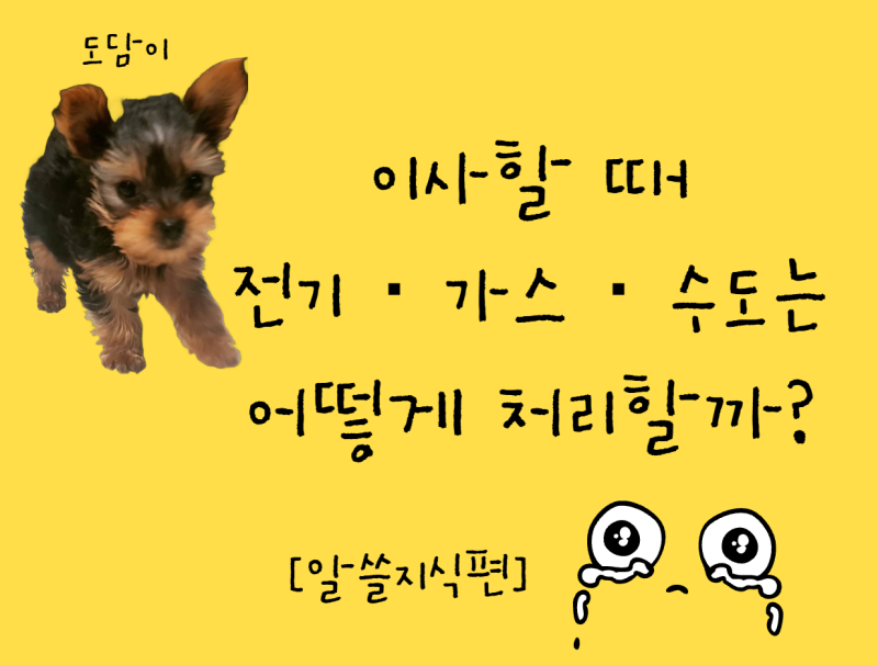 이사할 때 전기·가스·수도는 어떻게 처리할까? 공과금 정산 총정리