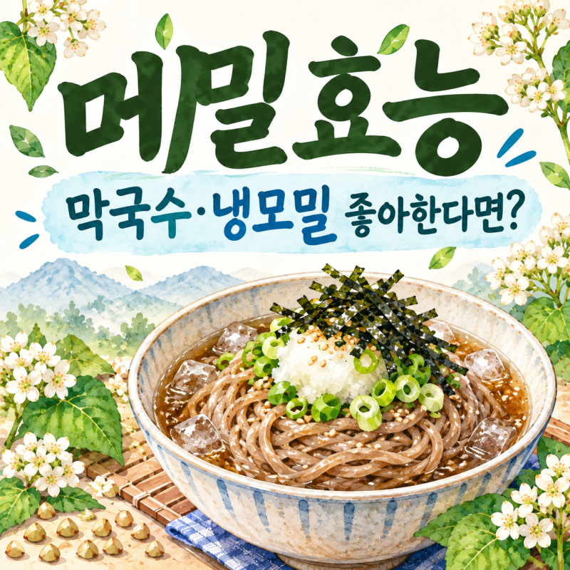 메밀효능 막국수·냉모밀 좋아한다면? 루틴부터 먹는법·주의점까지