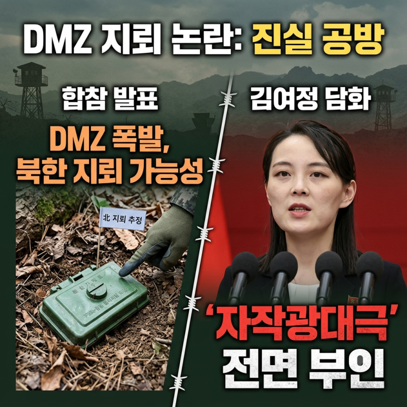 [속보] 김여정, DMZ 지뢰 폭발에 “서울의 자작광대극” 주장!!! 북한 소행 전면 부인