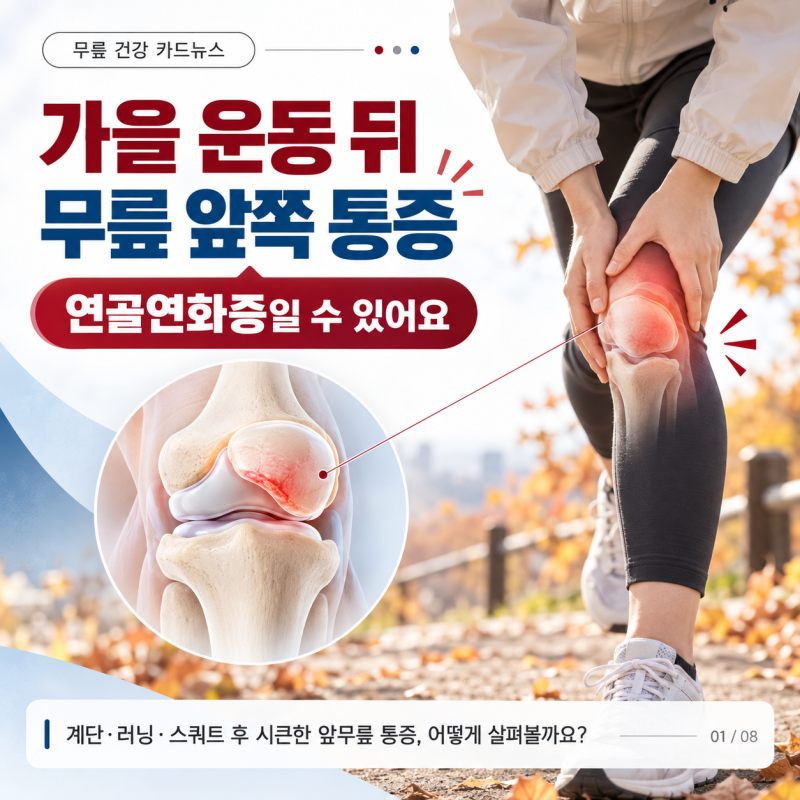 운동 후 시큰한 무릎 앞쪽 통증, 연골연화증 대처법