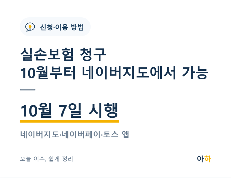 실손보험 청구 10월부터 네이버지도에서 가능