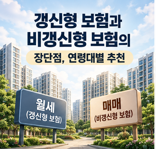 갱신형보험과 비갱신형보험 장단점과 차이점, 연령대별 추천
