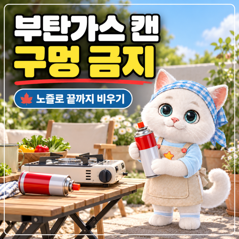 부탄가스 버리는법 구멍 대신 지킬 두 가지