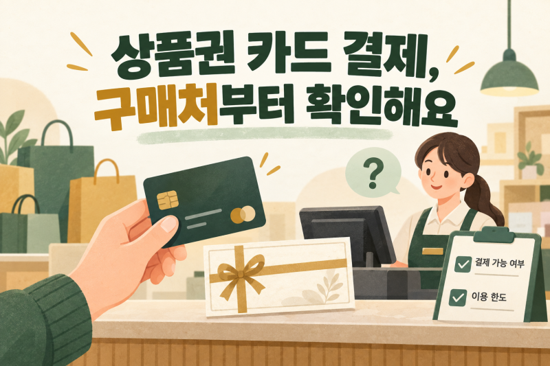 신용카드로 상품권 구매, 월 100만 원 한도와 판매처 조건