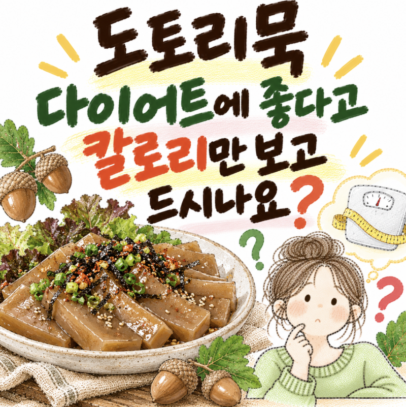 도토리묵 다이어트에 좋다고 칼로리만 보고 드시나요? 더 중요한게 있습니다.