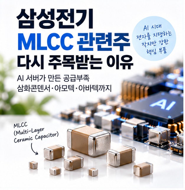 삼성전기 MLCC 관련주 정리, AI 서버 공급부족과 삼화콘덴서·아모텍·아바텍 주가