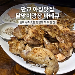 [판교] 야장 달맞이광장바베큐 솔직후기 | 웨이팅 꿀팁 | 분위기에 맥주가 술술