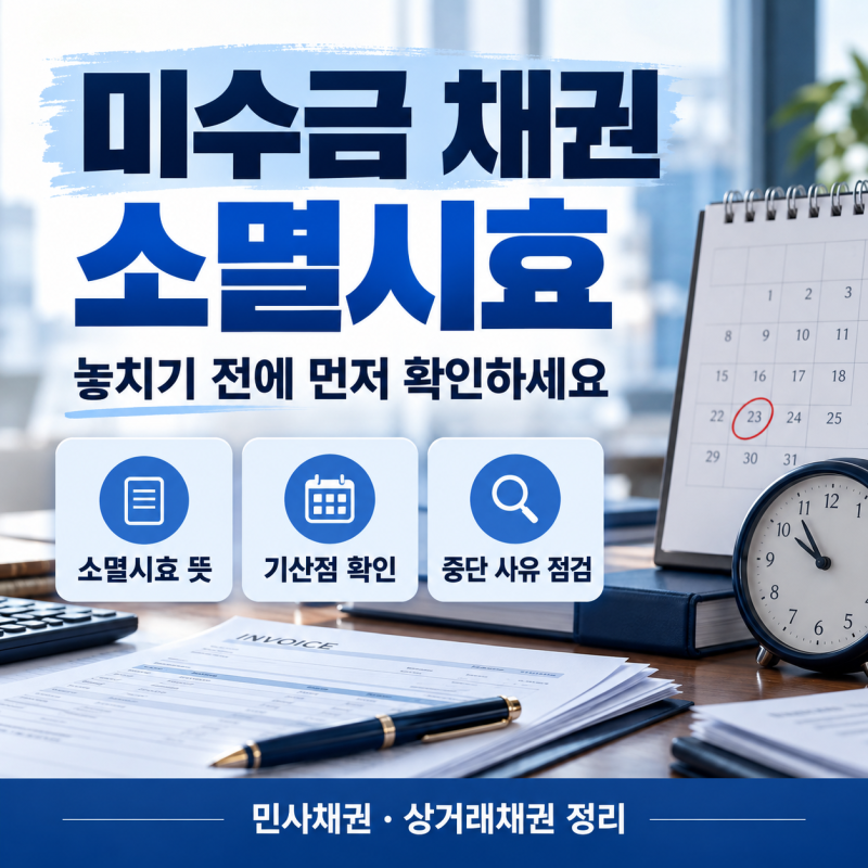 미수금 채권 소멸시효 정보, 2026년 최신기준으로 정리합니다.