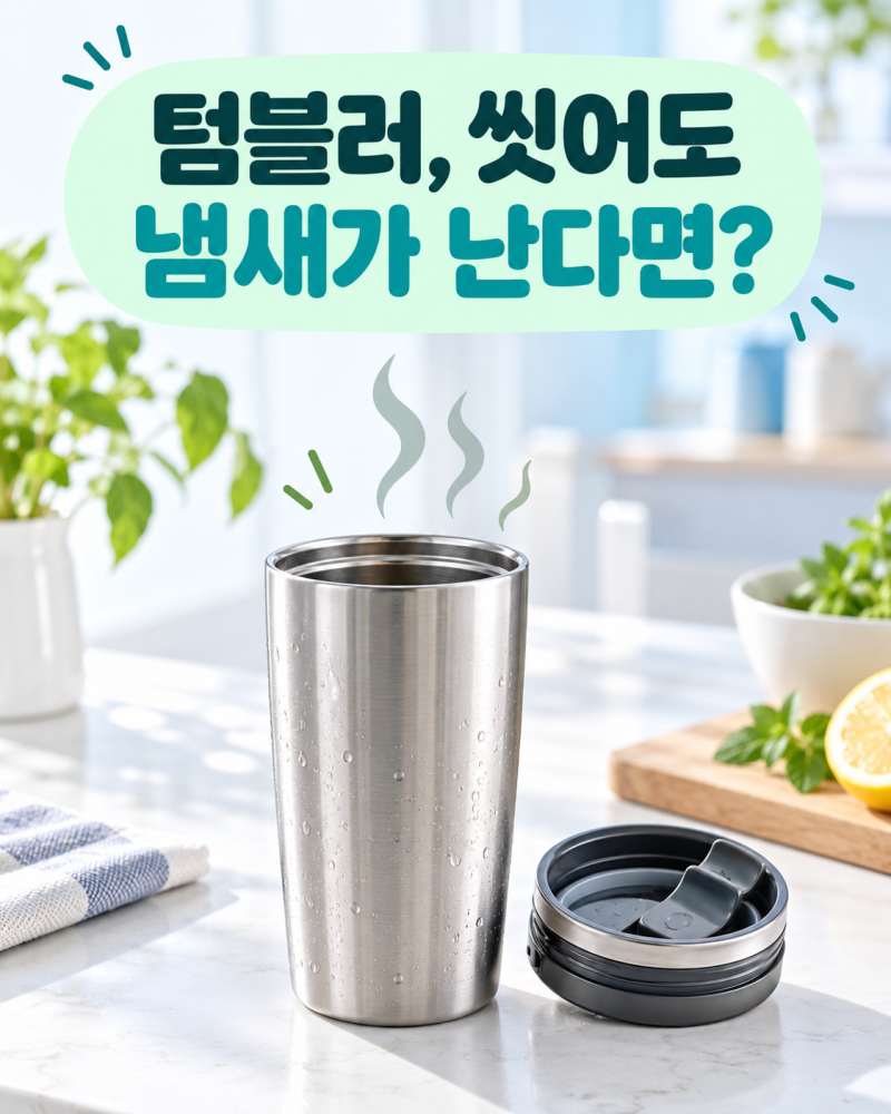 텀블러와 보온병 안쪽 냄새, 놓치기 쉬운 뚜껑 세척법