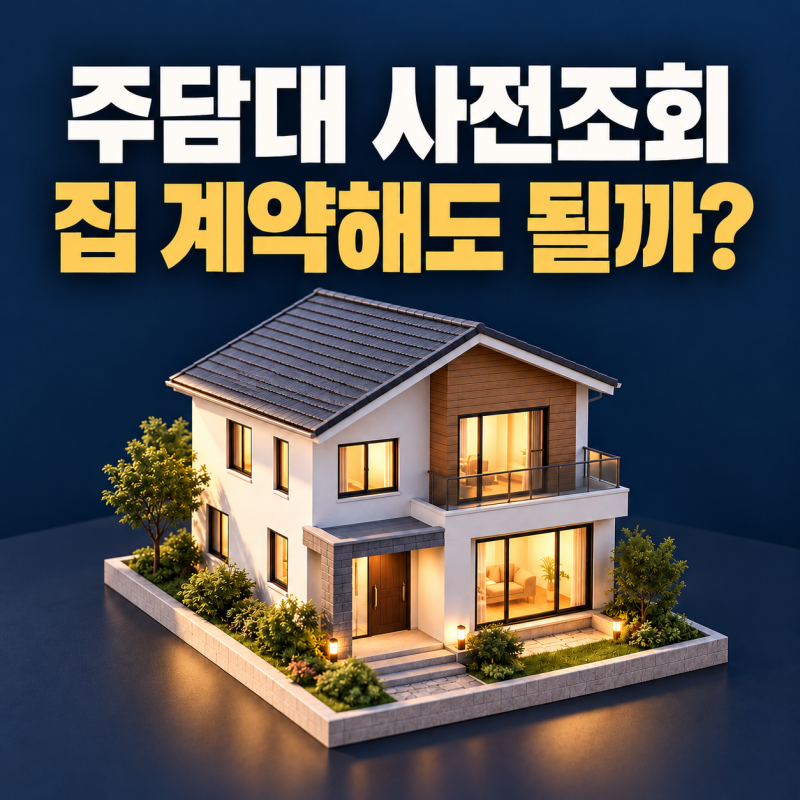 주택담보대출 사전조회 한도 나왔는데, 이대로 집 계약해도 될까?