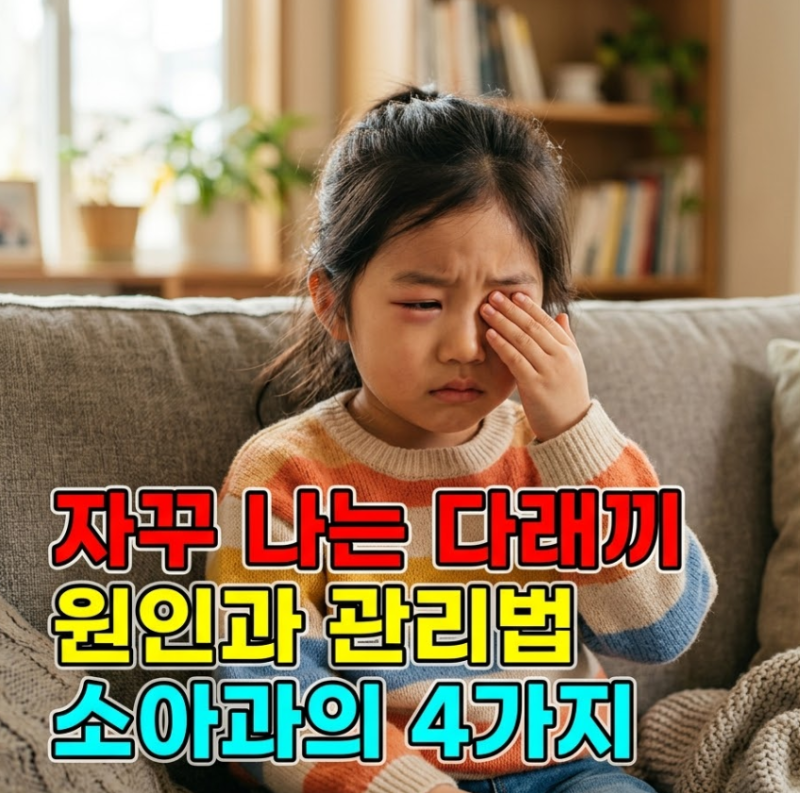 "눈 다래끼가 자꾸 나요" 소아과의 원인과 관리법 4가지