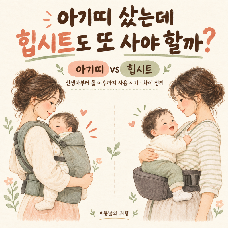 아기띠 vs 힙시트 언제부터? 어떤 게 더 편할까?