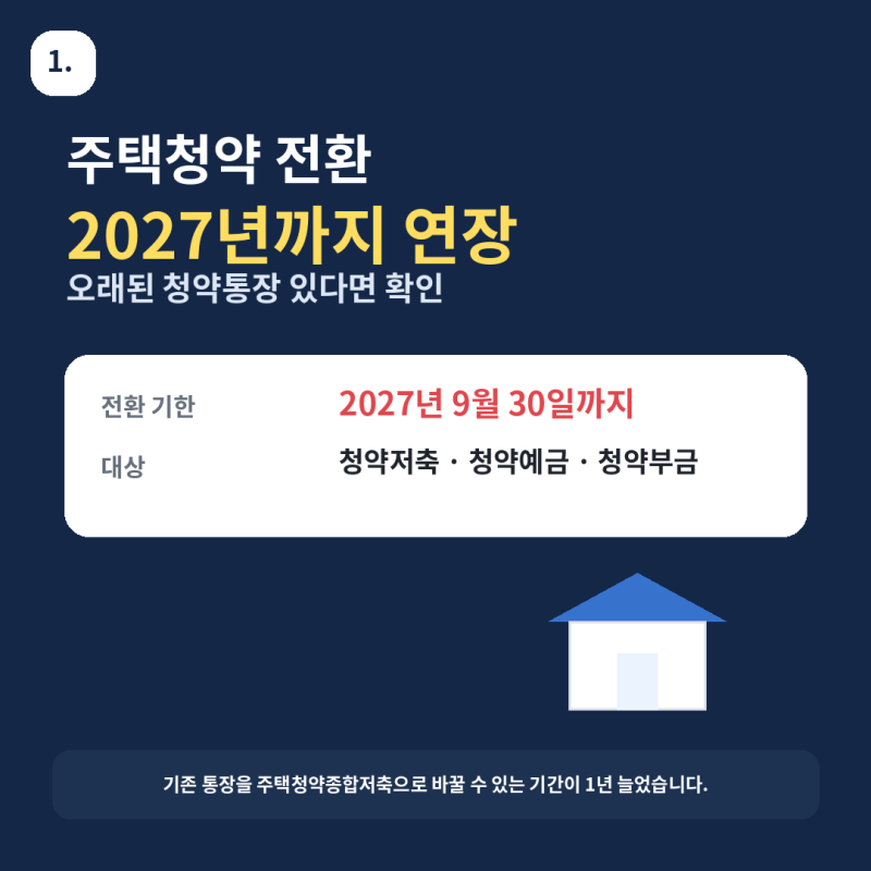 주택청약 전환 2027년까지 연장됐다 청약예금 부금 저축 지금 바꾸면 뭐가 달라질까