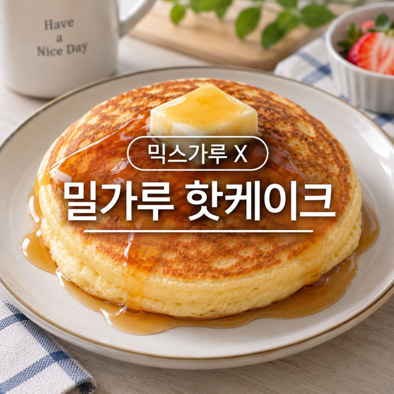 핫케이크 만들기｜핫케이크 믹스 없이 중력분으로 만드는 레시피