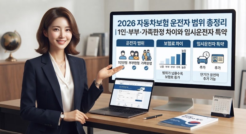 2026 자동차보험 운전자 범위 총정리｜1인·부부·가족한정 차이와 임시운전자 특약