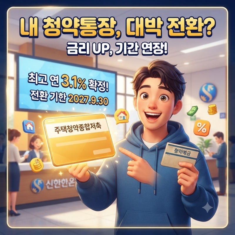 신한은행 청약통장 전환 방법 주택청약 청년주택드림 앱