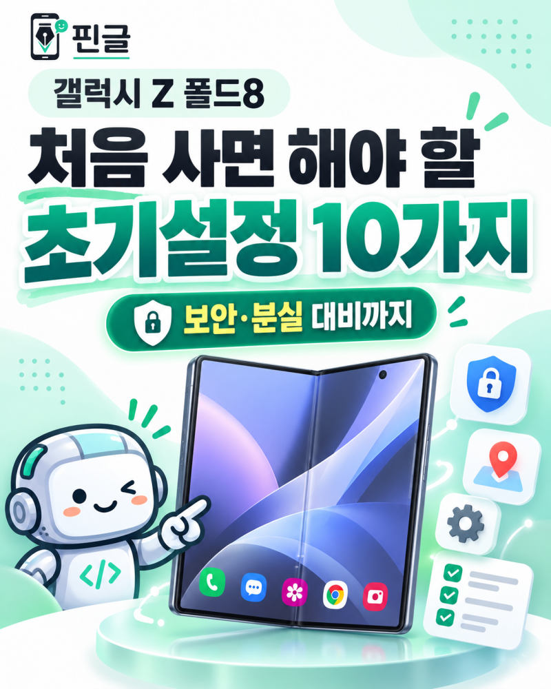 갤럭시 Z 폴드8 처음 사면 해야 할 초기설정 10가지｜보안·분실 대비까지