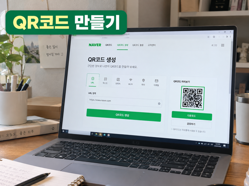 QR코드 만들기｜네이버에서 URL 링크 무료 생성 방법