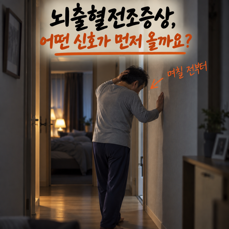 뇌출혈전조증상, 어떤 신호가 먼저 올까요?