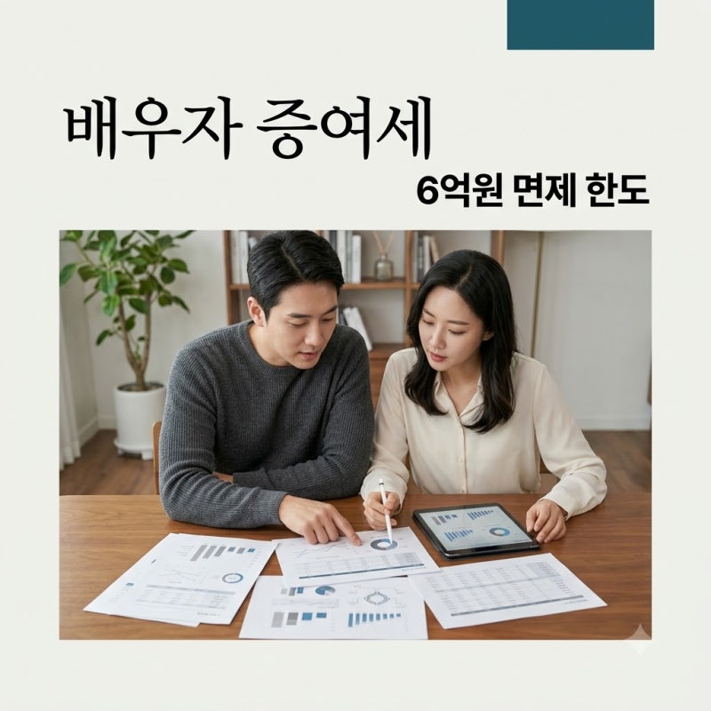 배우자 증여세 면제 한도 6억 원 활용법 및 10년 합산 주의사항