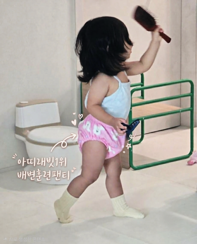 20개월아기 순면 6중 아띠래빗1위 배변훈련팬티 입어보니