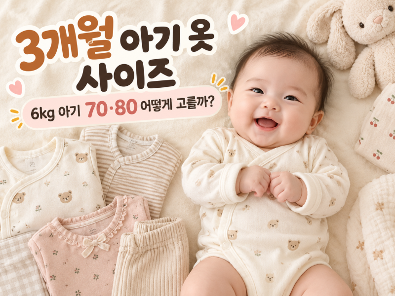 3개월 아기 옷 사이즈｜6kg 아기 70·80 사이즈 어떻게 고를까?