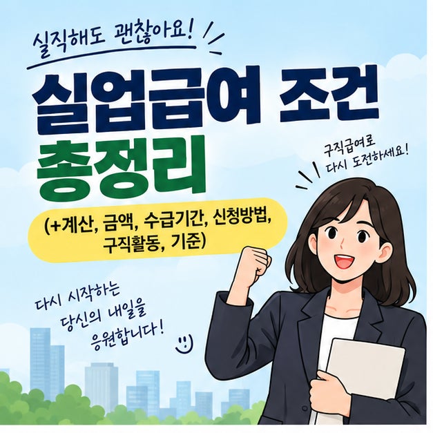 2026 실업급여 조건 총정리 (+계산, 금액, 수급기간, 신청방법, 구직활동, 기준)