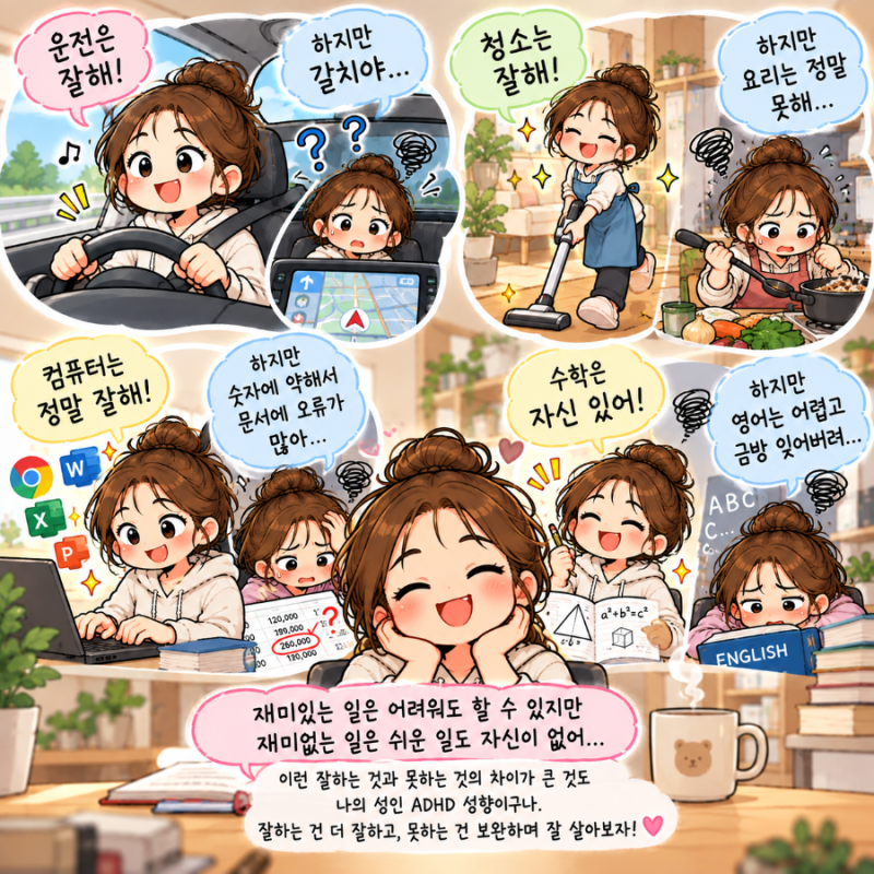 좋아하는 것 만 잘 할수 있는 성인 ADHD 특징!! 산만이의 일상 이야기
