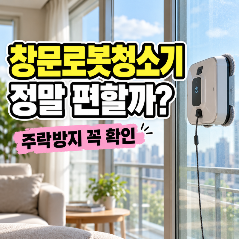 창문로봇청소기 정말 편할까? 추락방지부터 창문 사용 조건까지