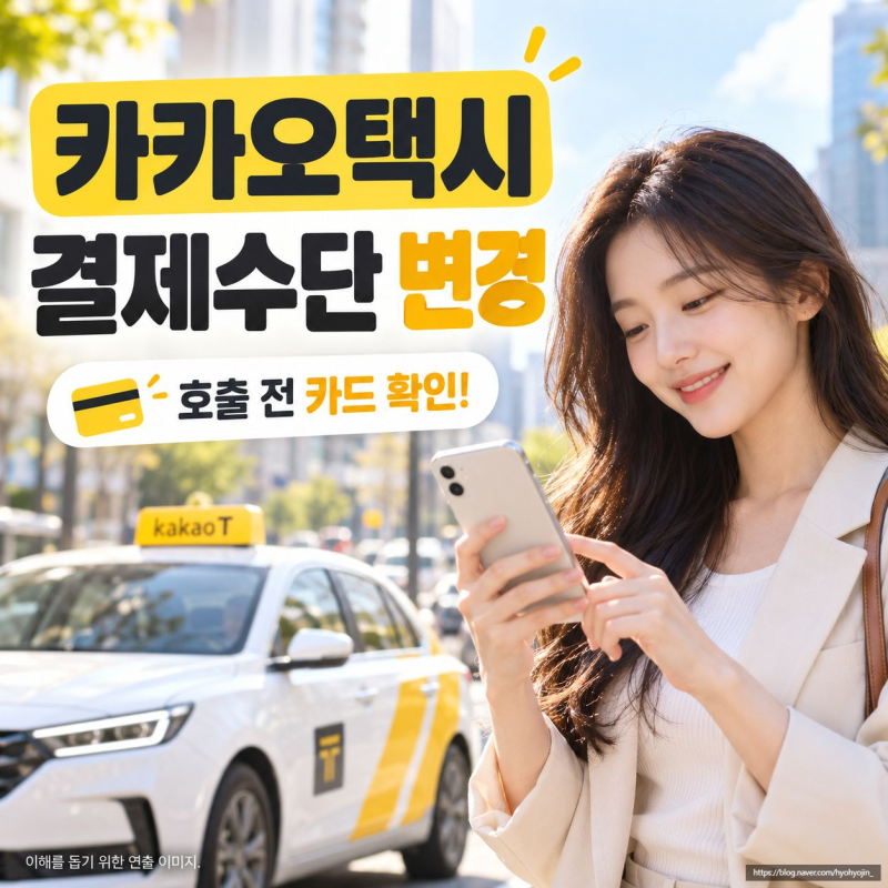 카카오택시 결제수단 변경 방법, 카드 등록부터 이용 후 변경까지
