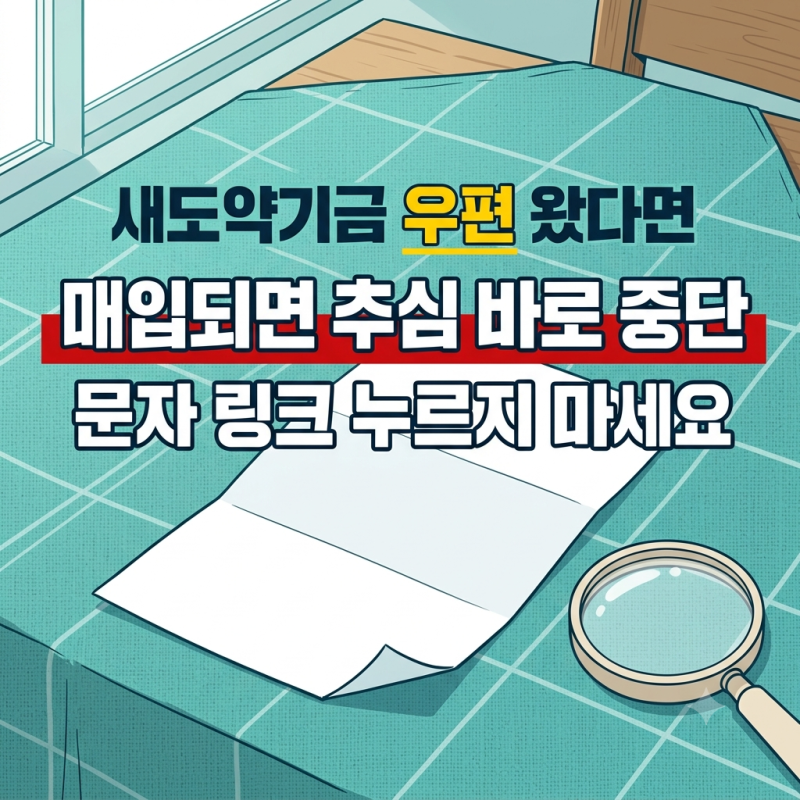 새도약기금 우편 왔는데 사기일까요? 새도약기금 문자받음 뒤 먼저 할 일