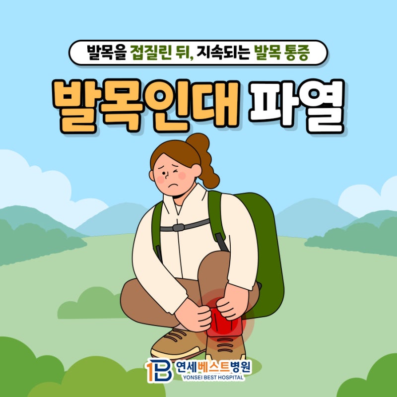 접질린 뒤 지속되는 발목 통증, 발목인대 파열