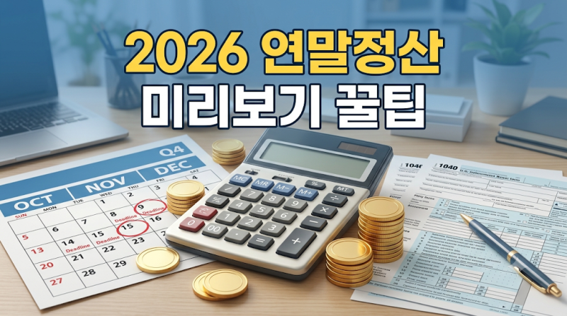 2026 연말정산 미리보기 환급금 늘리는 방법! 10~12월 절세 체크리스트 & 개정안 총정리