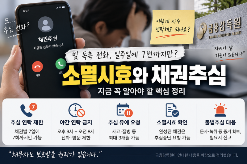 빚 독촉 전화 일주일 7번까지만 가능? 소멸시효와 채권추심 대응법 정리