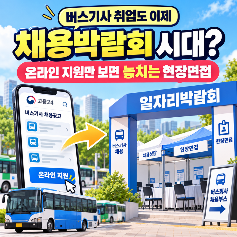 2026 버스기사 취업도 이제 채용박람회 시대? 온라인 지원만 보면 놓치는 현장면접