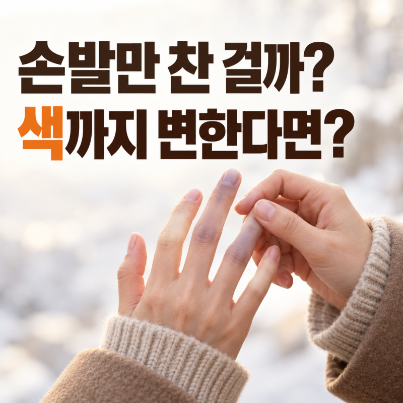 손발이 차갑고 손가락 색까지 변한다면? 수족냉증과 레이노 현상 차이