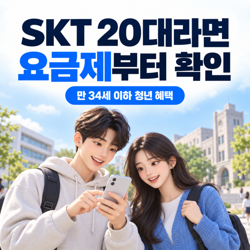 SKT 20대라면 요금제부터 확인｜만 34세 이하 청년 혜택 정리 ㅣ SKT남선대리점