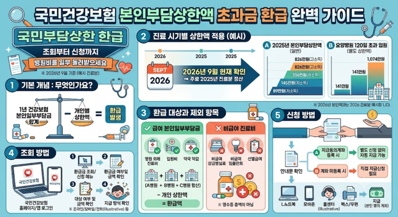 국민건강보험 본인부담상한액 초과금 환급｜조회부터 신청까지