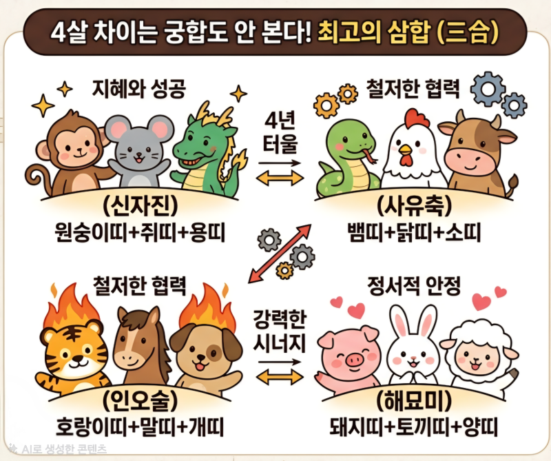 띠별 궁합 총정리! 내 평생 귀인이 되는 '삼합·육합' 띠는 누구?