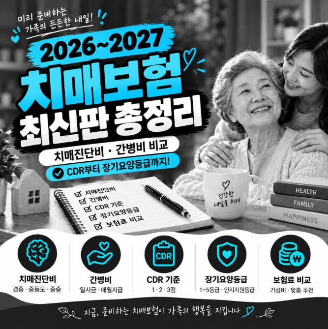 2026년~2027년 치매보험 최신판 총정리｜치매진단비·간병비·CDR·장기요양등급까지