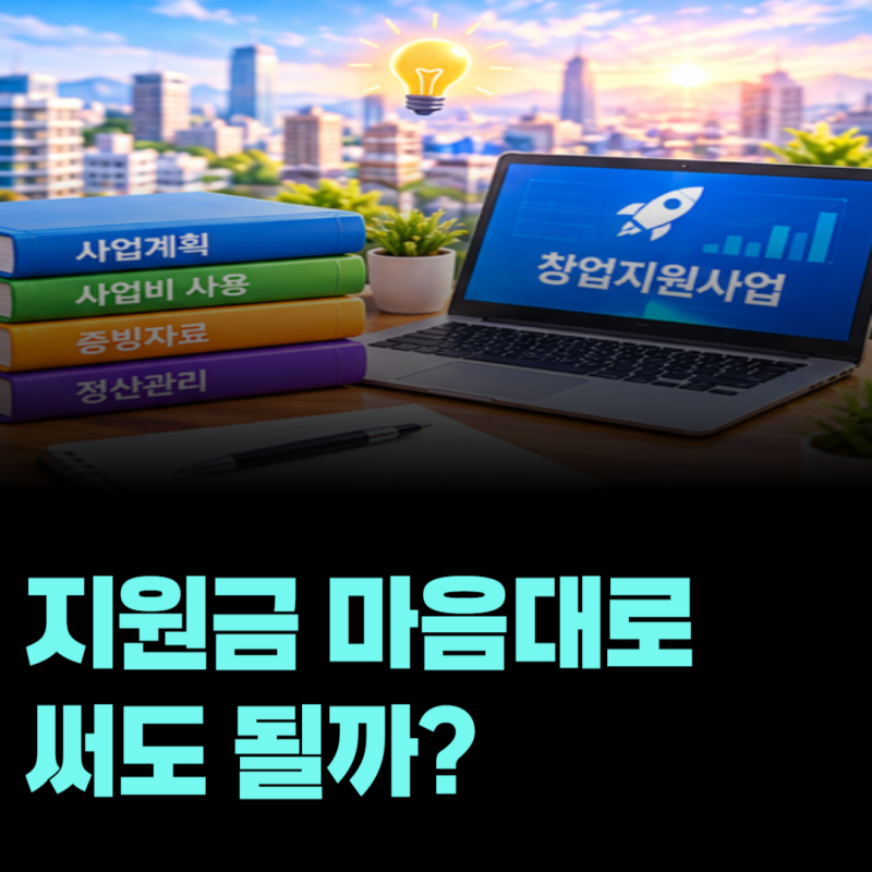 정부 창업지원금에 선정되면 돈을 자유롭게 쓸 수 있을까?
