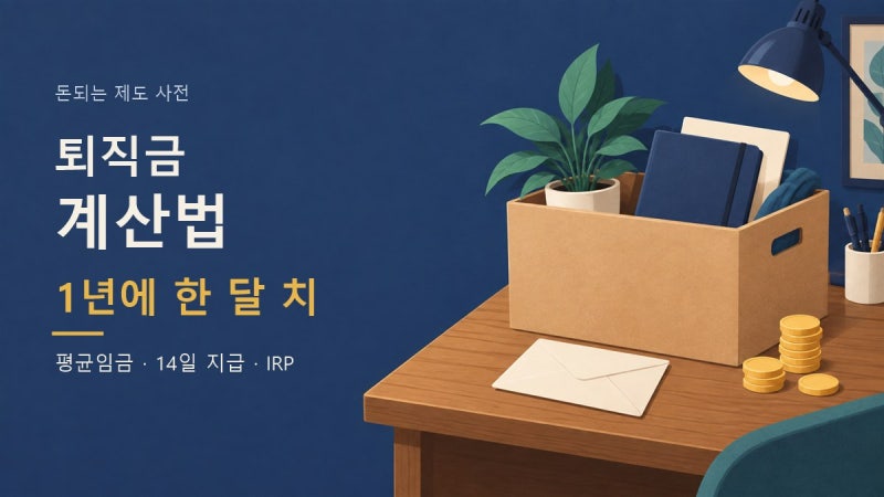 퇴직금 계산법 한 번에 정리: 1년 채우는 기준, 평균임금, 14일 지급, IRP까지