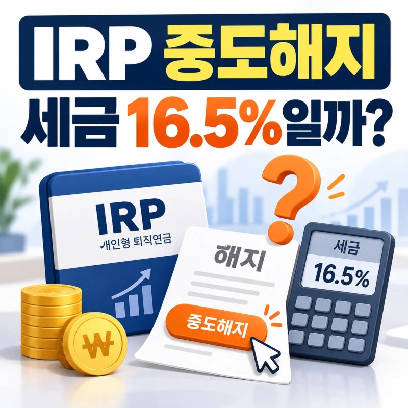 IRP 중도해지하면 세금 얼마? 세액공제 받은 돈은 어떻게 될까