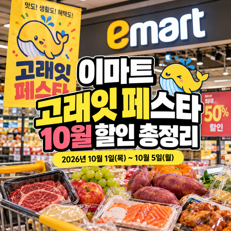 이마트 고래잇 페스타 10월 할인기간 품목 총정리