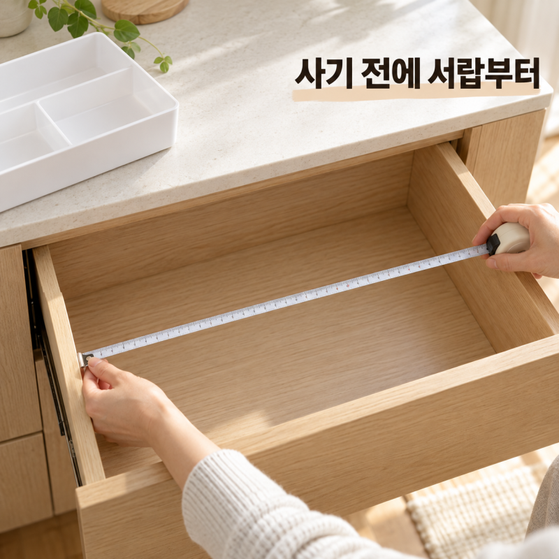 다이소 추천템 고르는 법, 수납함 사기 전 서랍부터 재야 하는 이유