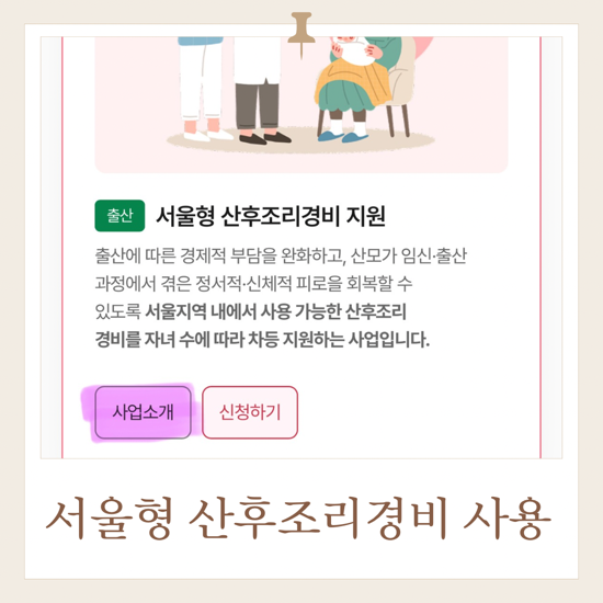 서울형 산후조리경비 사용처 알아보는법