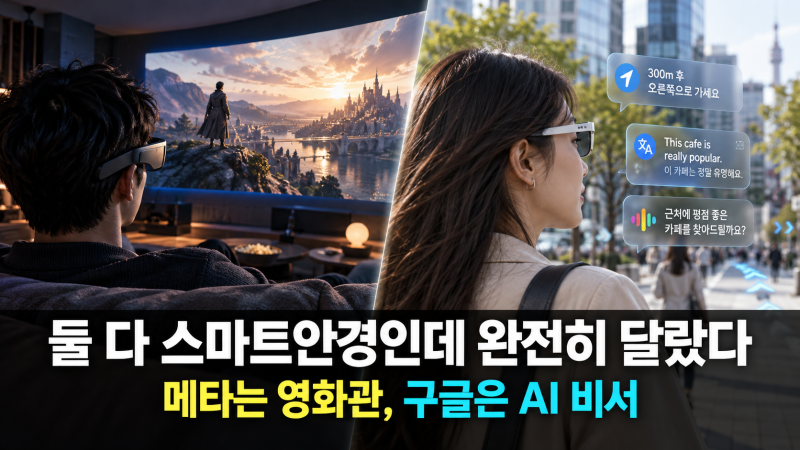 둘 다 스마트안경인데 완전히 달랐다…메타는 영화관, 구글은 AI 비서
